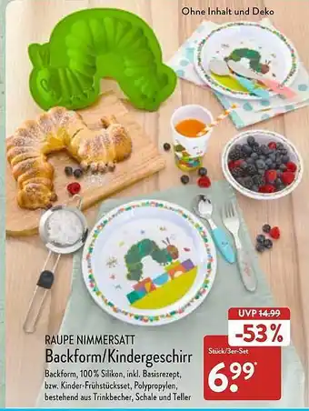 Aldi Nord Backform-kindergeschirr Angebot