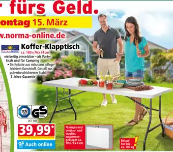 Norma Koffer-Klapptisch Angebot