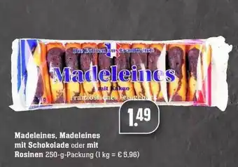 Edeka Madeleines, madeleines mit schokolade oder mit rosinen Angebot