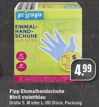 Edeka Fipp einmalhandschuhe nitril violettblau Angebot