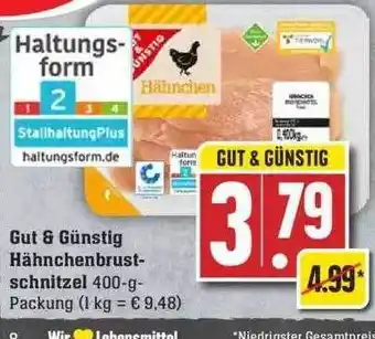 Edeka Gut & günstig hähnchenbrust schnitzel Angebot