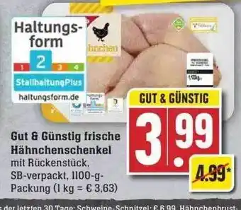 Edeka Gut & günstig frische hähnchenschenkel Angebot