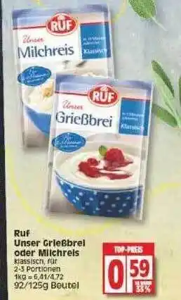 Edeka Ruf unser grießbrel oder milchreis Angebot