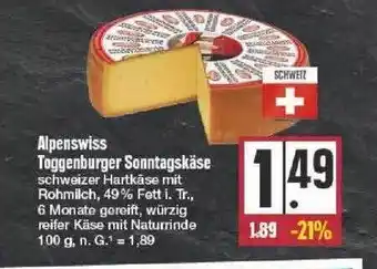 Edeka Alpenswiss toggenburger sonntagskäse Angebot