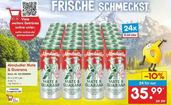 Netto Marken-Discount Almdudler mate & guarana Angebot