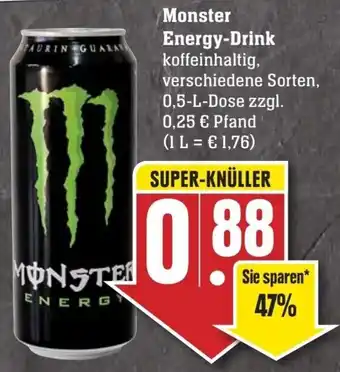 Edeka Neukauf Monster Energy Drink 0,5 L Dose Angebot