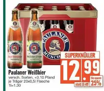 Edeka Paulaner weißbier Angebot