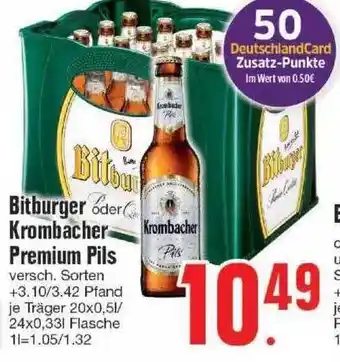 Edeka Bitburger krombacher premium pils Angebot