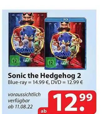 Famila Nord Ost Sonic the hedgehog 2 Angebot