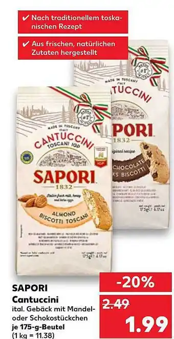 Kaufland Sapori cantuccini Angebot