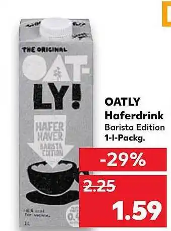 Kaufland Oatly haferdrink barista edition Angebot
