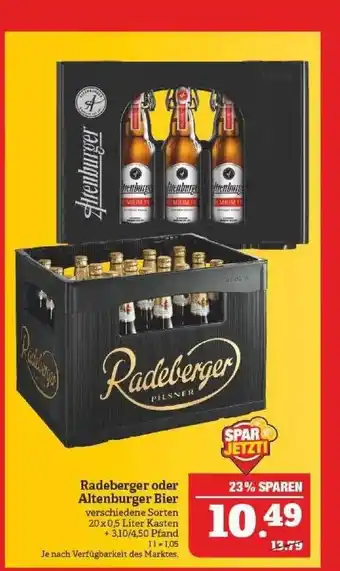 Marktkauf Radeberger oder altenburger bier Angebot