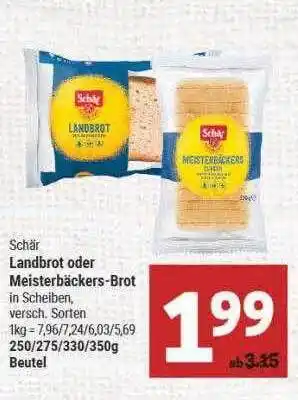 Marktkauf Schär landbrot oder meisterbäckers-brot Angebot