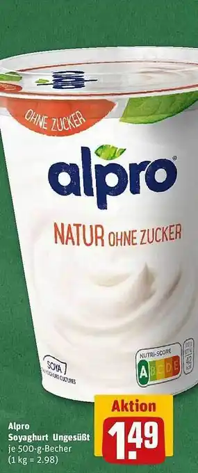 REWE Alpro soyahurt ungesänft Angebot