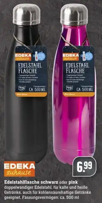 Edeka Neukauf Edeka zuhause Edelstahlflasche schwarz oder pink 500 ml Angebot