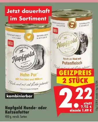 Mäc Geiz Napfgold Hunde- o. Katzenfutter 2*400g Angebot