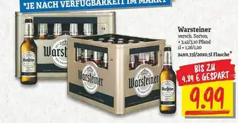 NP Discount Warsteiner versch. sorten Angebot