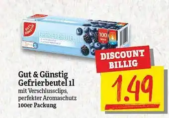 NP Discount Gut & günstig gefrierbeutel il Angebot