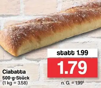 Famila Nord West Ciabatta 500 g Stück Angebot