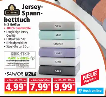 Norma Jersey Spannbetttuch Angebot