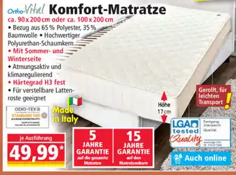 Norma Ortho-Vital Komfort Matratze Angebot