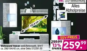 Möbel Boss Wohnwand Vulcan Angebot