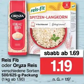 Famila Nord West Reis Fit Spitzen Langkorn oder Oryza Reis 500/625 g Packung Angebot