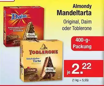 Zimmermann Almondy mandeltarta original daim oder toblerone Angebot