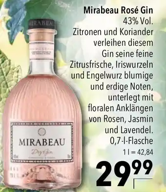 CITTI Markt Mirabeau Rose Gin 700 ml Angebot