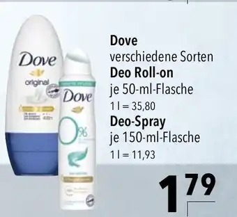 CITTI Markt Dove Deo Roll-on Deo-Spray 50/150 ml Angebot