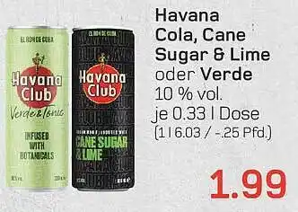 akzenta Havana cola cane sugar & lime oder verde Angebot