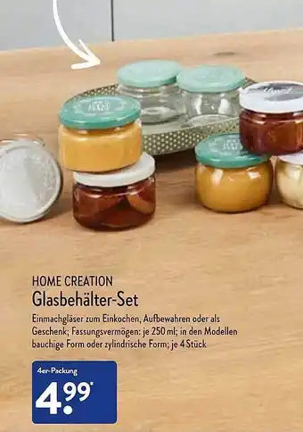 Aldi Nord Home creation glasbehälter-set Angebot