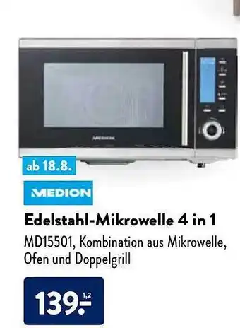 Aldi Nord Edelstahl-mikrowelle 4 in 1 Angebot