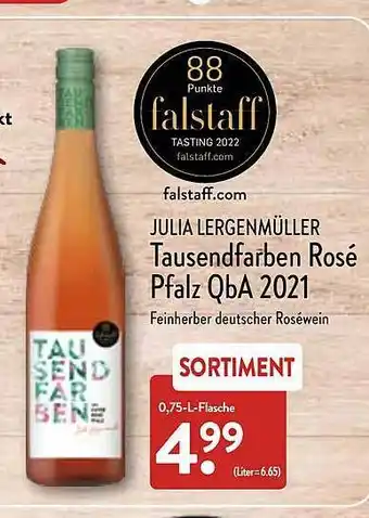 Aldi Nord Julia lergenmüller tausendfarben rosé pflaz qba 2021 Angebot