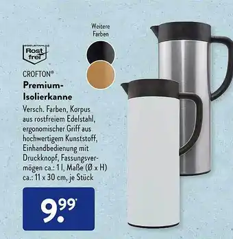 Aldi Süd Crofton premium-isolierkanne Angebot