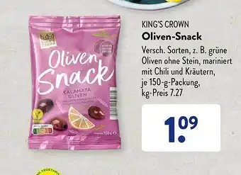 Aldi Süd King's crown oliven-snack Angebot