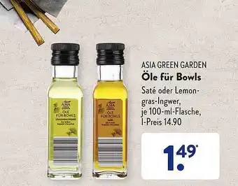 Aldi Süd Asia green garden öle für bowls Angebot