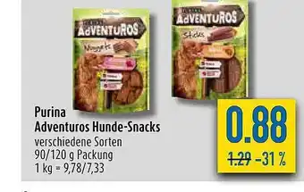 diska Purina adventuros hunde-snacks Angebot