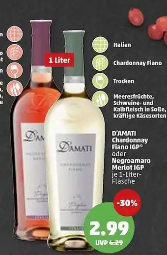 PENNY D'amati chardonnay fiano igp oder negroamaro merlot igp Angebot