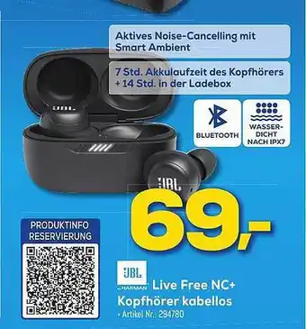 Euronics Berlet Jbl live free nc+ kopfhörer kabellos Angebot