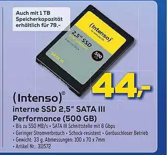 Euronics Berlet Intenso interne ssd 2.5 Angebot