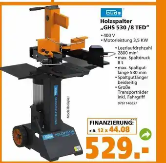 Globus Baumarkt Güde holzspalter „ghs 530 - 8 ted” Angebot