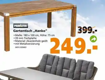 Globus Baumarkt Primaster gartentisch „hanko” Angebot