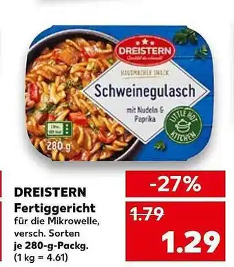 Kaufland Dreistern fertiggericht versch. sorten Angebot