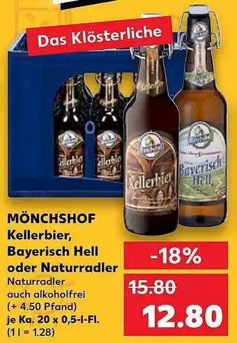 Kaufland Mönchshof kellerbier oder naturradler Angebot