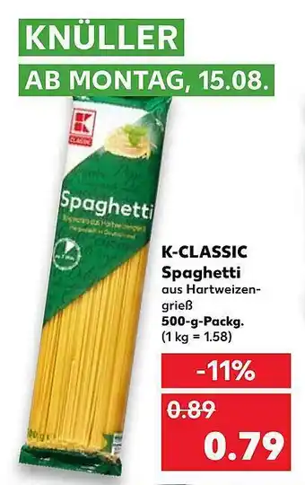 Kaufland K-classic spaghetti Angebot