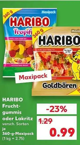 Kaufland Haribo frucht-gummis oder lakritz versch. sorten Angebot
