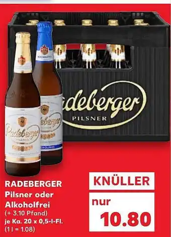 Kaufland Radenberger pilsner oder alkoholfrei Angebot