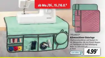 Lidl Crelando nähmaschinen-unterlage Angebot