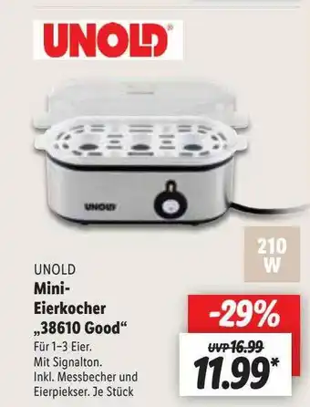 Lidl Unold mini-eierkocher „38610 good” Angebot